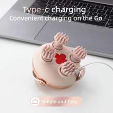 Electric Massage Rope, Perfect For Relieving Head And Body Fatigue. Suitable As A Gift For Valentine's Day, Thanksgiving, Christmas, Father's Day, Mother's Day And Other Occasions 900mAh - Pink - View 7
