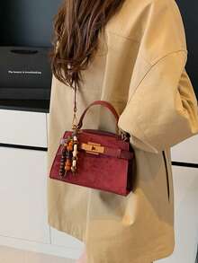Fashion Commuter Bag Luxury Women's Bag Exquisite Crossbody Handbag Versatile Office Use - Burgundy - View 5