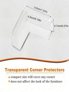 1/30 Scale Transparent Soft Furniture Corner Guards, Suitable For Tables, Chairs, Wall Corners, Cabinets, Etc., Multiple Random Colors And Styles Available, Home Essential - A - View 11