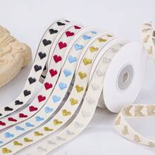 Holiday Ribbon Decor, Heart-Shaped Ribbon, Gift Wrapping Ribbon, Decorative Tie Rope, Handmade DIY Rope, Korean-Style Floral Tie Rope, Cake Birthday Box Packaging Ribbon, Gift Wrapping Ribbon, Woven Headband - Multicolor - View 4