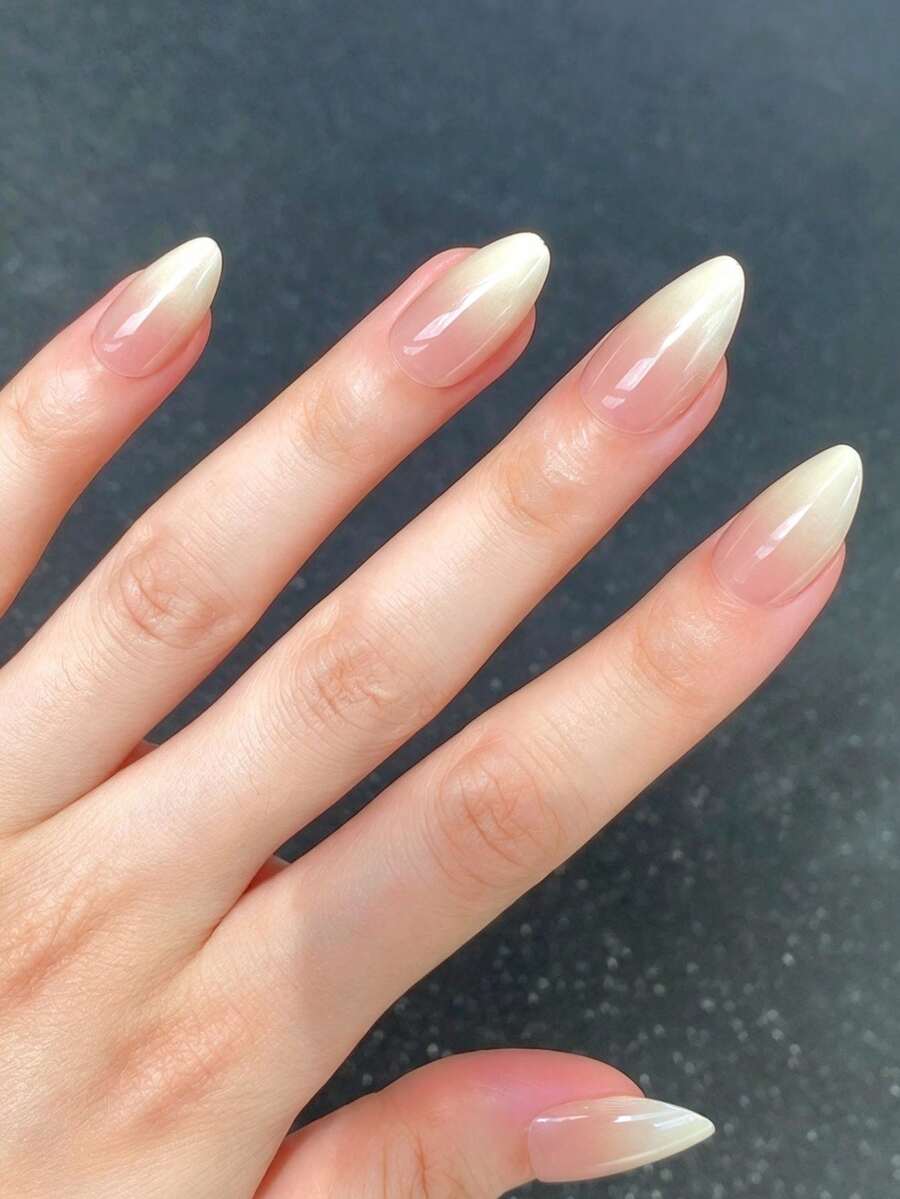 Instantly Elevate Your Look With Nail Patches, 24pcs Short Almond Nude ...
