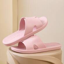 1 Pair Premium Leather-Feel EVA Soft Sole Slippers, Non-Slip Outdoor Indoor Home Bathroom Slides - Multicolor - View 21
