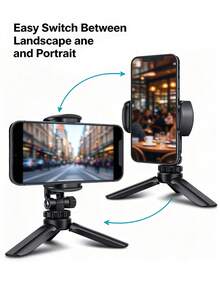 Multi-Angle Adjustable Mini Cell Phone Tripod, Stable Desktop Phone Mount For Video Recording & Live Broadcast - View 3