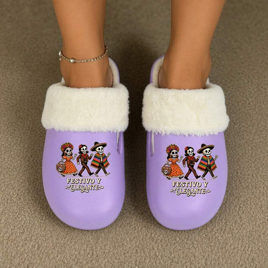 Women Home Slippers - Purple - View 1