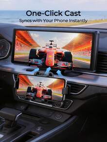 REMAX 10.26 吋 HD 攜帶式車載螢幕，支援無線 CarPlay 與 Android Auto，倒車影像，MP5 播放器，隨插即用，通用螢幕，汽車配件，汽車必備 - 黑色 - 查看 8