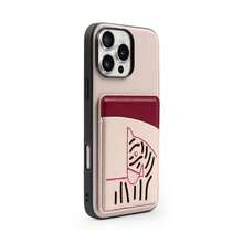 1件 極簡刺繡馬圖案卡夾手機殼，相容 Apple 17 16 16e 15 14 Plus 13 12 11 Pro Max，相容 Galaxy S26U S25U A56 - 088灰色 - 查看 3