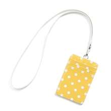 Sweet Polka Dot Print PU Badge Holder With Lanyard, Vertical Card Sleeve, Suitable For Students And Office Daily Use - Multicolor - View 9