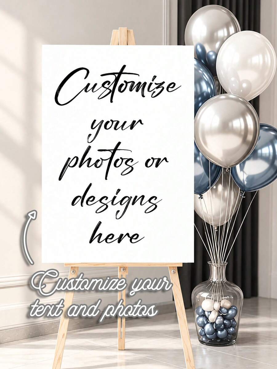 1pc Custom Photo Or Design Welcome Signs-Personalized PVC Foam Board Signage For Party Entrances. Perfect For Birthday Parties, Baby Showers, Bridal Showers, Bachelorette Parties, And A Wide Variety Of Other Events And Celebrations. - Multicolor 03 - View 1