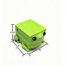 Best-Selling Ugly-Cute 3D Square Frog ABS Resin Figurine, Office Desk Desktop Home Decor Ornament, Creative Small Decoration, Quirky Craft Gift - Multicolor - View 9