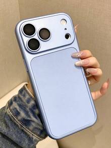 1pc Blue TPU Phone Case, Matte Solid Color Fashion Style, Suitable For Daily Use, Gift For Friends, Mom, Best Friend, Compatible With Apple 11, 13, Apple 16 Pro Max, Apple 17, 14 Pro Max, Apple 15, 14, 17 Pro Max, 18 Pro Max - Sky Blue - View 1