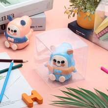 50pcs,Transparent PVC Square Gift Boxes,Reusable Clear Box Body,Suitable For Candle Gift Packaging And Wedding Party Storage,Also Applicable For Christmas,New Year,Ramadan,Easter,Valentine's Day,Mother's Day Gift Packaging,Commercial Packaging And Holiday Decoration. - A - View 5