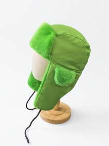 1pc Unisex Winter Hat, Water-Resistant Fabric With Fleece Lining And Ear Flaps, Trapper Hat, Dad Hat, Ski Hat, Windproof And Cold-Resistant, Suitable For Outdoor Activities And Casual Wear - A - View 7