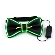 LED Light Up Bow Tie, 4 Modes Glow Neon Bowtie For Men Women, Rave Party Wedding Halloween Costume Accessory, 6 Colors - Multicolor - View 6