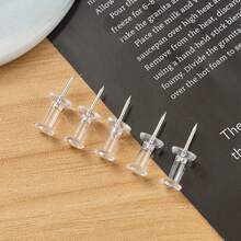 20/100pcs Colorful Plastic Push Pins, Suitable For Cork Board, Office, School Stationery, Back To School Essentials - Transparent - View 6