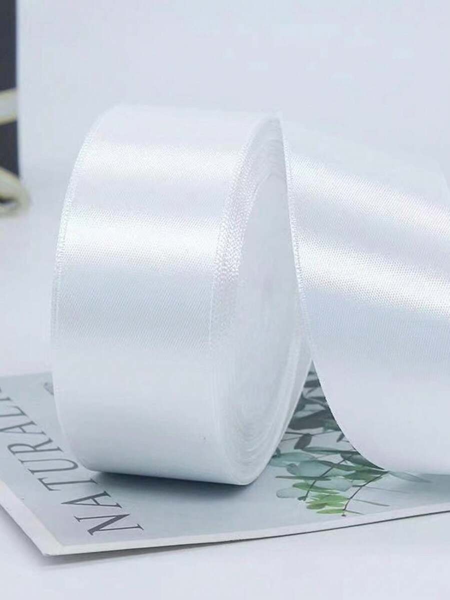 A Roll Of 0.6/4cm Wide Satin Ribbon Bow Hair Accessory Making Cake Baking Bundling - View 1
