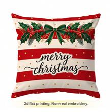 4pcs/1pc American Vintage Christmas Series Pattern Pillow Case Without Insert, Single-Sided Printed Pillow Case, Suitable For Living Room Bedroom Home Decor, All-Season Pillow Case - Multicolor - View 17