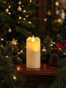 2pcs Holiday Atmosphere Hot-Selling Plastic High-End Realistic LED Electronic Ivory White Flameless Candles, Suitable For Holiday, Party, Home Decor, Wedding And Multi-Scene Arrangement - Wobble Head Ambient Light - View 11