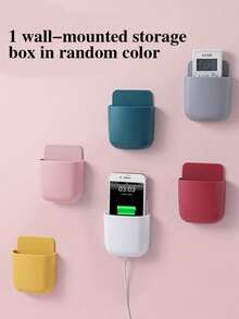 Multi-Slot Remote Control Holder - Desktop Storage Box, Wall-Mounted Plastic Storage Box, Drawer Storage Box, Office Supplies, Makeup Organizer, Suitable For TV, Air Conditioner, Lighting Remote Controls And Office Supplies - Can Hold 2 Remote Controls, No Power Required, Remote Control Storage Rack - Multiple Styles - View 11