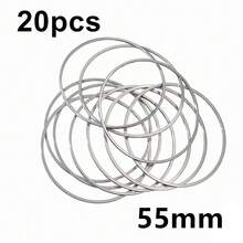 20pcs Stainless Steel Earrings Rings Big Circle Ear Wire Hoops Pendant DIY Jewelry Making Findings - Silver Gray - View 14