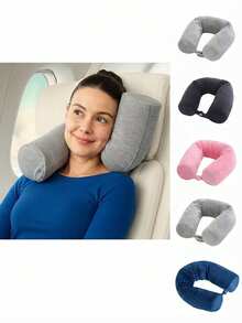 Adjustable Wrap-Around Support Pillow – Versatile Neck And Chin Cushion, Essential Travel Accessory For Planes, Cars, And Trains – Lightweight, Flexible Travel Pillow For Sleeping On The Go - Multicolor - View 1