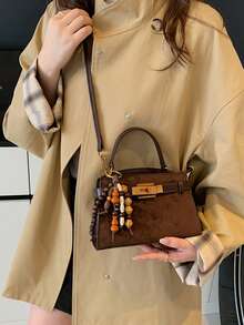Fashionable Commuter Bag, Luxury Women's Handbag, Exquisite Crossbody & Shoulder Bag, Versatile For Office And Daily Use - Coffee Brown - View 4