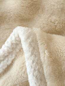 1pc Thick Faux Rabbit Fur Bubble Blanket, Warm Soft Comfortable Blanket For Home Decor, Suitable For Bed, Sofa, Office, Room Decoration, Dorm, Machine Washable - Creamy White - View 7