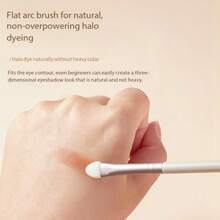 1pc Gemon Sponge Eyeshadow Brush, Soft Eye Blending Brush, Under Eye Brush, Portable Makeup Brush - Apricot - View 2