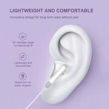 FCV 1 Pair Lightning Interface Wired In-Ear Earphones, 8-Pin Wired Earbuds With Built-In Remote Control For Music, Calls And Volume, 120cm Cable Length, Compatible With IPhone 14/13/12/11/XR/XS/X/8/7/Pro Max/SE - View 4