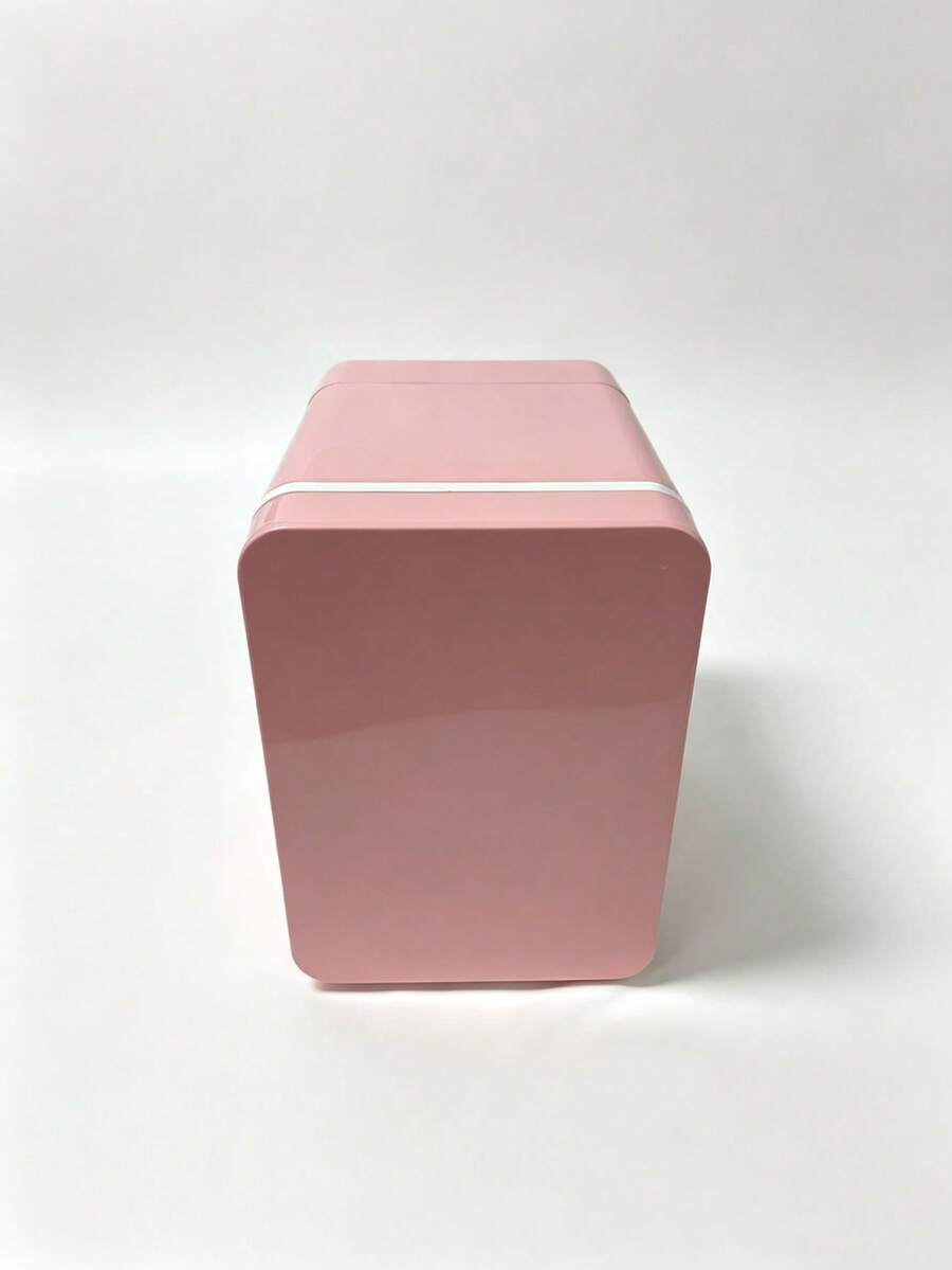 4L Dual‑Use Mini Cosmetic Fridge, Cooler & Warmer, 28dB Quiet Refrigerator , Removable Shelf For Skincare, Drinks, Breast Milk, Bedroom Travel - Pink - View 1