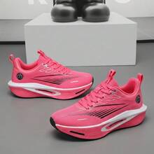 New Breathable Mesh, Shock-Absorbing, Lightweight Casual Sports Shoes, Unisex, With Ultra-Light Soft Sole - Hot Pink - View 4
