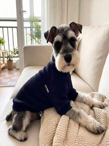 1pc Pet Supplies, Fashionable Pet Clothing, Soft Waffle Knit Shirts, Breathable Pet Daily Home Clothes, Suitable For Cats And Dogs - Multicolor - View 9