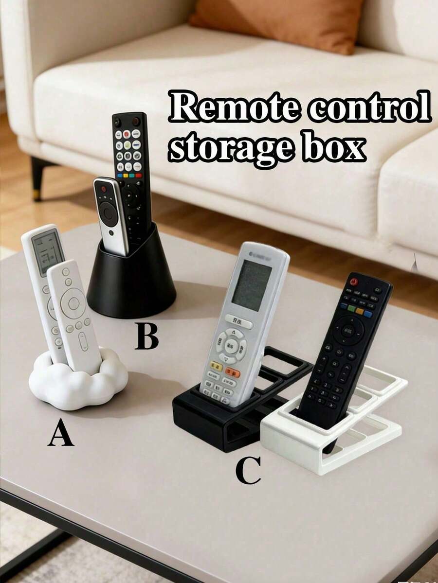 Multi-Slot Remote Control Holder - Desktop Storage Box, Wall-Mounted Plastic Storage Box, Drawer Storage Box, Office Supplies, Makeup Organizer, Suitable For TV, Air Conditioner, Lighting Remote Controls And Office Supplies - Can Hold 2 Remote Controls, No Power Required, Remote Control Storage Rack