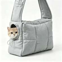 Cat Carrier Bag, Autumn/Winter Minimalist Portable One Shoulder Crossbody Pet Bag For Cats And Small Dogs, Hands-Free Pet Travel Essential, Perfect Gift For Pet-Owning Family And Friends - Multicolor - View 4