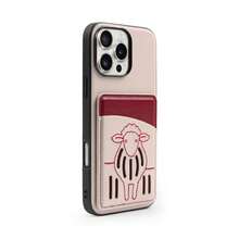 1件 極簡刺繡羊卡夾手機殼，適用於 Apple 17 16 16e 15 14 Plus 13 12 11 Pro Max，適用於 Galaxy S26U S25U A56 - 089灰色 - 查看 3