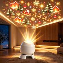360° Rotating Dynamic Christmas Projection Light, USB Powered, Holiday Atmosphere Light, LED Indoor Party String Lights, Suitable For Christmas, Disco Events, New Year, Bedroom, Living Room, Game Room Wall And Desktop Decoration - Mood Projector Light - View 11