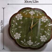 1pc Vintage Wooden Desk Clock, Tabletop Or Wall Mounted Retro Clock Decor Home Decor Room Decor - Multicolor - View 6