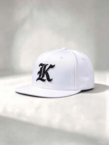 1pc Gothic Men Hats Letter Lk Embroidered Hats For Men Adjustable Hip-Hop Cap Great For Hiking Parties Travel Sun Protection And Outdoor Activities. - Multicolor - View 13