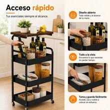 Storage Islands & Carts - Black - View 10