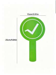 1/2 Bảng cầm tay phản hồi lớp học, chất liệu PVC hai mặt, chỉ báo trả lời Trước/Sau/Lên/Xuống/Đạt/Dừng/Có/Không - Công cụ giảng dạy tăng cường tương tác và phản hồi của học sinh (1 thiết kế, một mặt đỏ, một mặt xanh) Mùa tựu trường - Nhiều màu - Xem 12