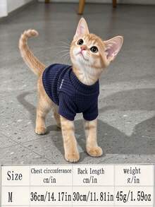 1pc Pet Supplies, Fashionable Pet Clothing, Soft Waffle Knit Shirts, Breathable Pet Daily Home Clothes, Suitable For Cats And Dogs - Multicolor - View 13