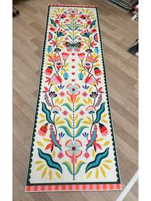 Chilai Home Geometric Modern Digital Pattern Area Rug, Washable Kitchen Rug, Non Slip Runner Rug, Living Room & Bedroom Floor Mat, Made In Turkiye - Creamy White - View 8