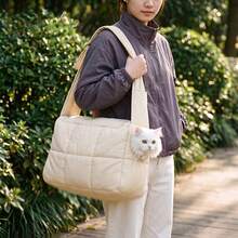 Cat Carrier Bag, Autumn/Winter Minimalist Portable One Shoulder Crossbody Pet Bag For Cats And Small Dogs, Hands-Free Pet Travel Essential, Perfect Gift For Pet-Owning Family And Friends - Multicolor - View 6