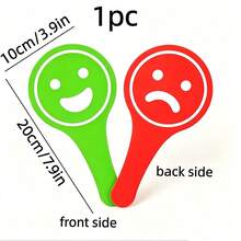 1/2 Bảng cầm tay phản hồi lớp học, chất liệu PVC hai mặt, chỉ báo trả lời Trước/Sau/Lên/Xuống/Đạt/Dừng/Có/Không - Công cụ giảng dạy tăng cường tương tác và phản hồi của học sinh (1 thiết kế, một mặt đỏ, một mặt xanh) Mùa tựu trường - Nhiều màu - Xem 9
