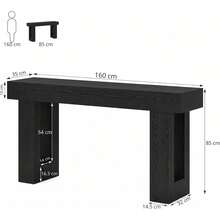 Sofa & Console Tables - Black - View 7