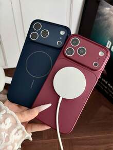Instant 相容 iPhone 17 風格升級：原裝大窗磁吸手機殼，適用 18/17/16/15/14/13 Air/17 Pro Max，支援無線充電，磨砂質感 - 櫻桃紅 - 查看 7