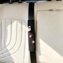 Cute Rabbit & Flower Car Seat Belt Shoulder Pad, Car Seat Belt Protector, Seat Belt Anti-Chafing Cushion, Comfortable Driving Experience, Car Interior Accessory - Multicolor - View 5