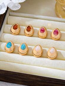 1 Pair Fashionable Personalized Minimalist Women's Water Drop Stud Earrings - Water Drop Earrings - View 1