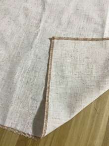 6pcs All-Season Versatile Fine Linen Texture Napkins, Rustic Square Brown Edged Natural Fabric Tablecloth Napkins Suitable For Dining, Party, Wedding, Holiday And Daily Use - Oatmeal - View 6