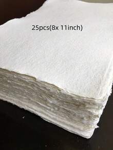 25 tờ giấy màu nước thủ công bằng cotton ép lạnh, dày, cạnh xơ, vân nhám, độ thấm hút cao và bền, phù hợp vẽ màu nước, làm thiệp cưới, thiệp chúc mừng và đồ thủ công - Nhiều mẫu - Xem 10