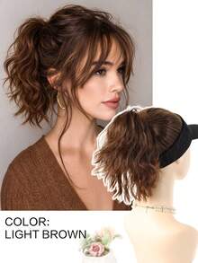 Synthetic Messy Fluffy Curly Bun Hair Extension, Heat-Resistant Fiber Rubber Band Ponytail Hairpiece, Suitable For Daily Wear, Add Volume Hair Accessory - Multicolor - View 11